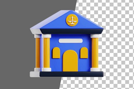 Preview: Court Building 3D Icon