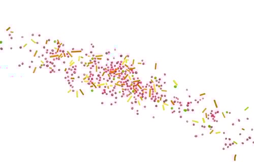 Preview: Bright sprinkles on white background. Decoration for donuts