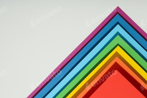 Preview: Mockup, abstraction, colorful colored paper, top view