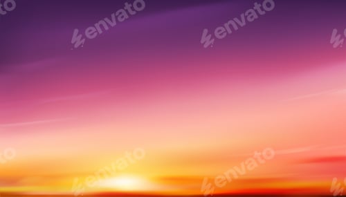 Preview: Sky Sunset,Cloud Background.Summer Sunrise sky over sea in morning