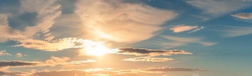 Preview: Beautiful clouds and colorful sunset sky in the evening