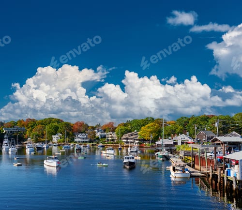 Preview: Fishing boats docked in Perkins Cove, Maine, USA