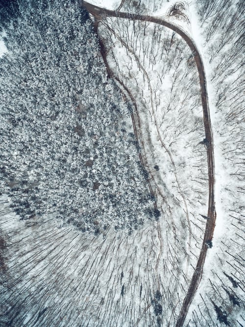 Preview: Winter Mountain Road From Above