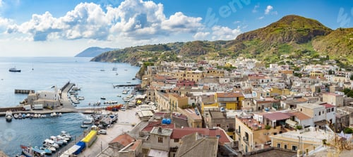 Preview: Panoramic view of Lipari town
