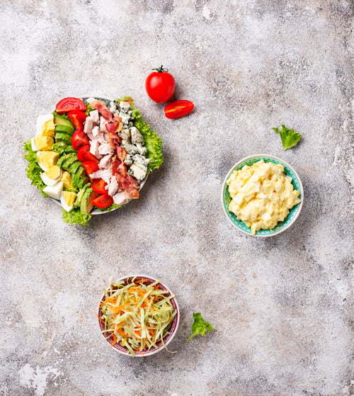 Preview: Set of traditional American salads.
