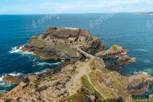 Preview: Fort des Capucins a rocky islet with a war fort, cliff in the town of Roscanvel