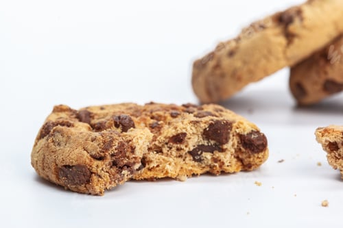 Preview: Chocolate chip cookie on white