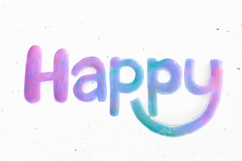Preview: Oil paint Happy text typography script font