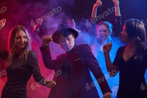 Preview: Young People Dancing in Smoky Nightclub