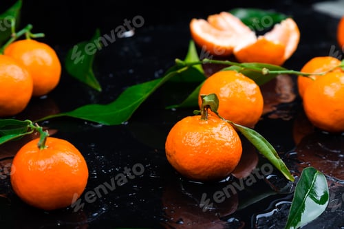 Preview: Tangerines background. Delicious and beautiful Citrus.