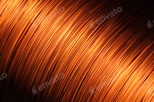 Preview: Close-up of a large coil of copper wire