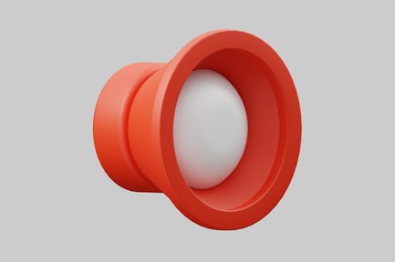 Preview: Speaker button ui element red