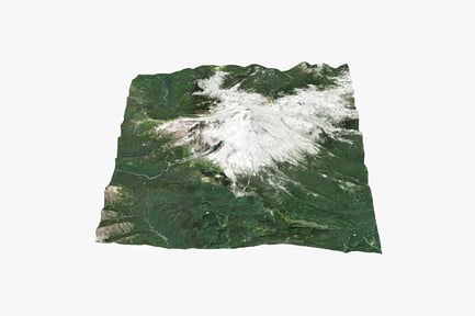 Visualização: Terreno do Monte Baker: Estratovulcão Koma Kulshan