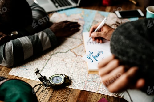Preview: Men planning the journey