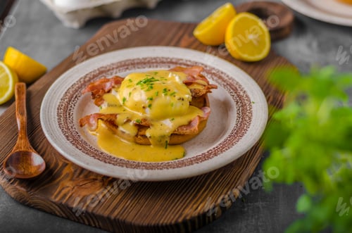 Preview: Eggs benedict with bacon