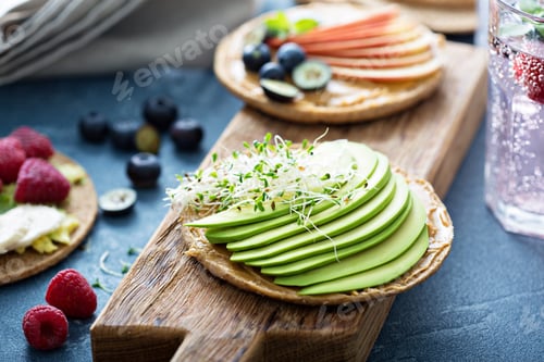Preview: Wholegrain bread with variety of toppings