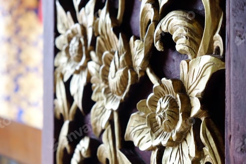 Preview: wood carved window decoration