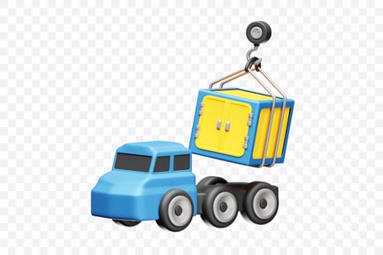 Aperçu: Logistique des camions de livraison de marchandises