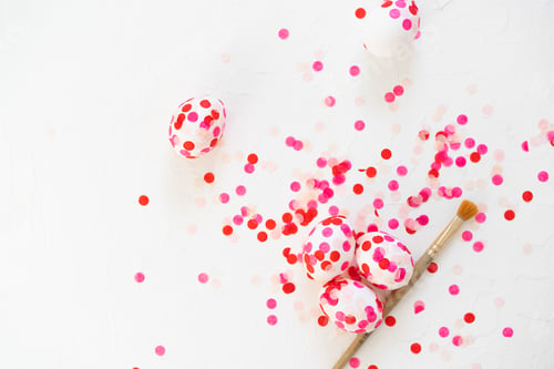 Preview: Happy Easter. Easter eggs decoration Paper confetti