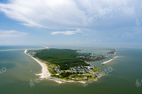 Preview: Aerial view of Dauphin Island, Alabama