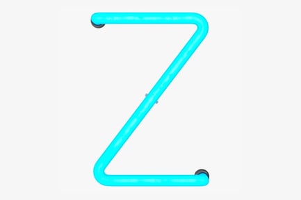 Preview: Radiant Blue Neon Letter Z