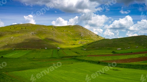 Preview: Mountain landscape at Gran Sasso Natural Park, in Abruzzo, Italy