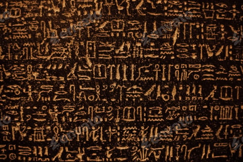 Preview: Ancient Egyptian Hieroglyphs On Stone - Sarcophagus, Pictorial Writing