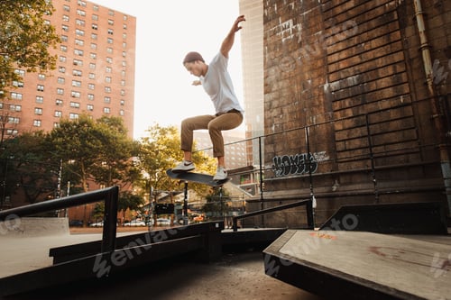 Vorschau: Skatertraining in einem Skatepark in New York