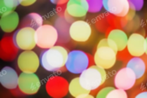 Preview: Background Abstract- Bokeh Blurry. Defocused- Festive Party. New Year- Beautiful Spark.
