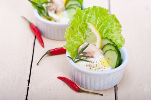 Preview: fresh garlic cheese dip salad