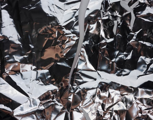 Preview: Crumpled gray foil sheet for food packaging, full frame