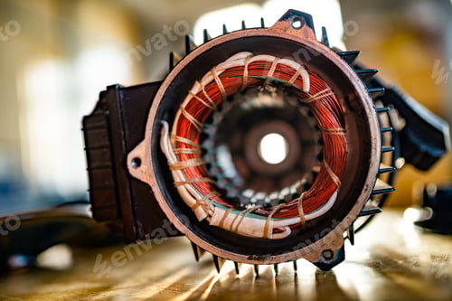 Preview: Close-up side view of a bundle of copper wire