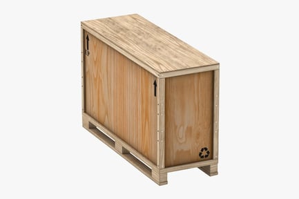 Preview: Wooden Cargo Crate on Pallet