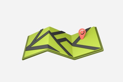 Preview: Map Folded 3D Illustration