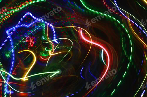 Preview: Abstract colorful motion lights background