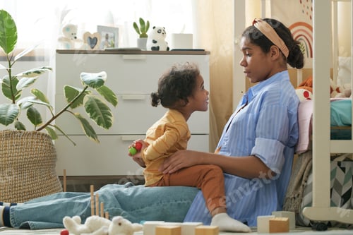 Preview: Interacting With Child in Cozy Living Space