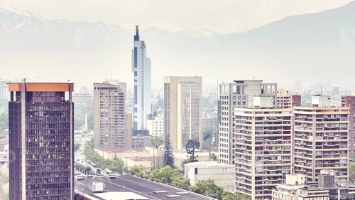Preview: Color toned picture of Santiago de Chile downtown.