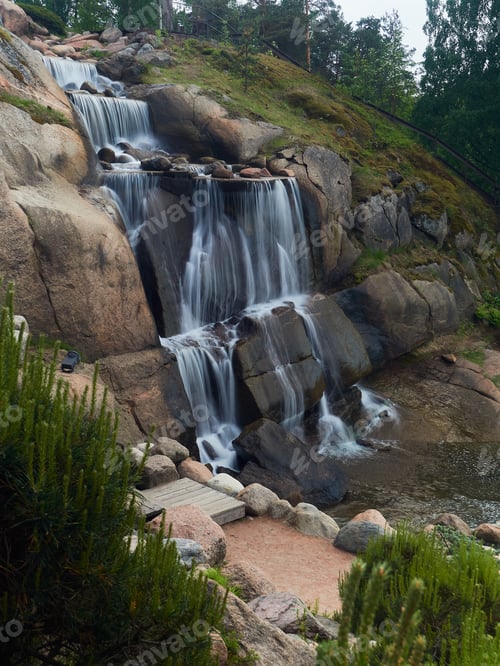 Preview: Waterfall in the park of the city of Kotka in Finland.