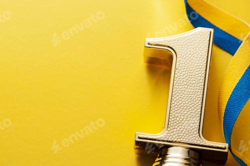 Preview: Number one gold winners trophy for a competition