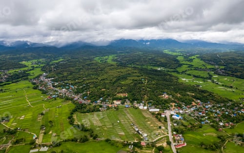 Preview: top view Terraced rice field at Chiangmai Northern Thailand