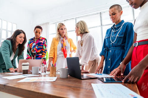 Preview: Group of businesswomen meeting in the office