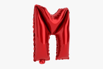 Preview: Crimson Balloon Letter M