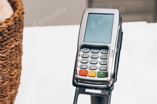 Preview: Credit card payment terminal in a shop