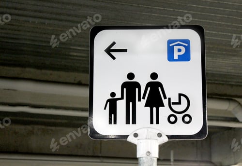Preview: Family parking sign