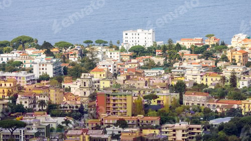 Preview: Aerial View of Touristic Town, Sorrento, Italy.