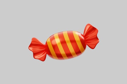 Preview: Wrapped candy striped sweet treat