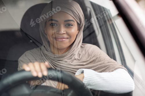 Preview: Personal transport, driver on city street, driving lesson, enjoying trip or road to office