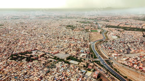 Preview: Aerial drone view of Marrakesh, Morocco