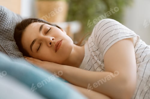 Preview: woman is sleeping in the bedroom
