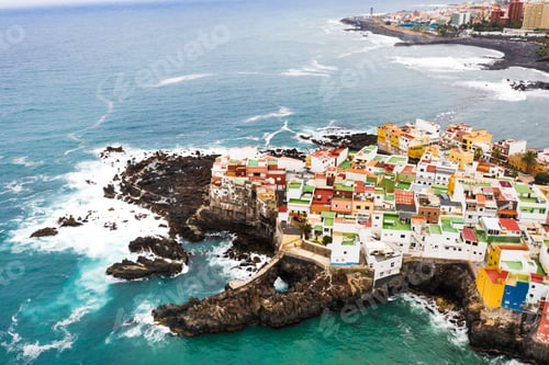 Preview: Top view of the town of Punta Brava near the town of Puerto de la Cruz on the island of Tenerife